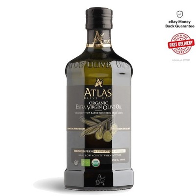 Gourmet 500 mL Organic Cold Pressed Moroccan Olive Oil - Polyphenol Rich, Halal