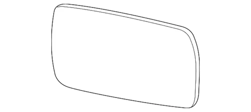 New Genuine BMW Mirror Glass Heated Plane Lef (2004-2005) OE 51167116747