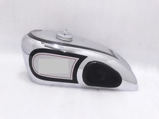 Norton International Manx Silber lackierter & chromierter Kraftstofftank+Deckel