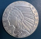 1 Troy oz Incuse Indian Eagle .999 Fine Silver Round Golden State Mint