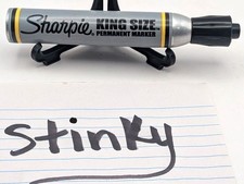 Vintage Sharpie Sanford King Size Permanent Marker Black STRONG Smell Chisel Tip