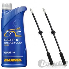 2xBREMSSCHLAUCH HINTERACHSE+1L MANNOL DOT 4 passend für MAZDA 3 5 CW BL BK CR19