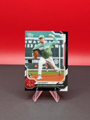 Jake Bennett RC Win Red Sox Debut 2026 MLB Topps NOW Card 149 Black Foil /10
