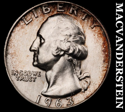 1963-D Washington Quarter- Silver- Choice Gem Brilliant Uncirculated #J4370