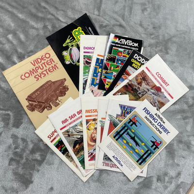 Vintage Atari Game Program Instructions Catalogs Lot of 14 PacMan Model Cx2600A