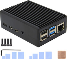 for Raspberry Pi 4 Aluminum Case, Heavy Duty Passive Cooling Metal Case/Housing