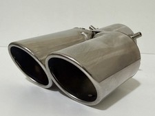 Dual Port Exhaust Tip 3 Inlet 3 Outlet 7 Long Polished Stainless Steel