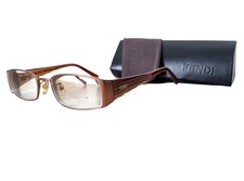 Fendi Eyeglasses Frame F607RI 250 Copper Brown Stripe Acetate 53-17-135 Italy