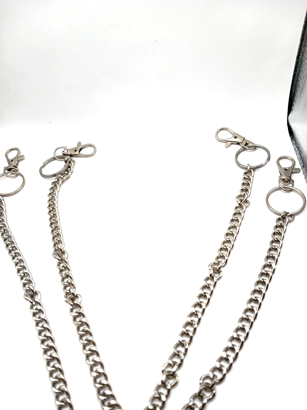 TWO  Single Layer  Pants Or Wallet  Chains Silver… - image 7