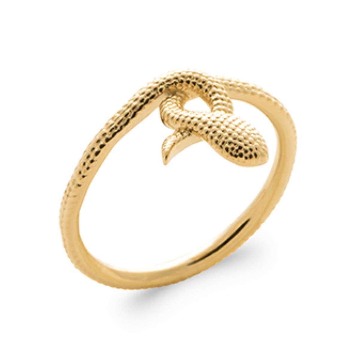 Bague serpent taille 60 en plaqué or 750/000 18 carats avec poinçon