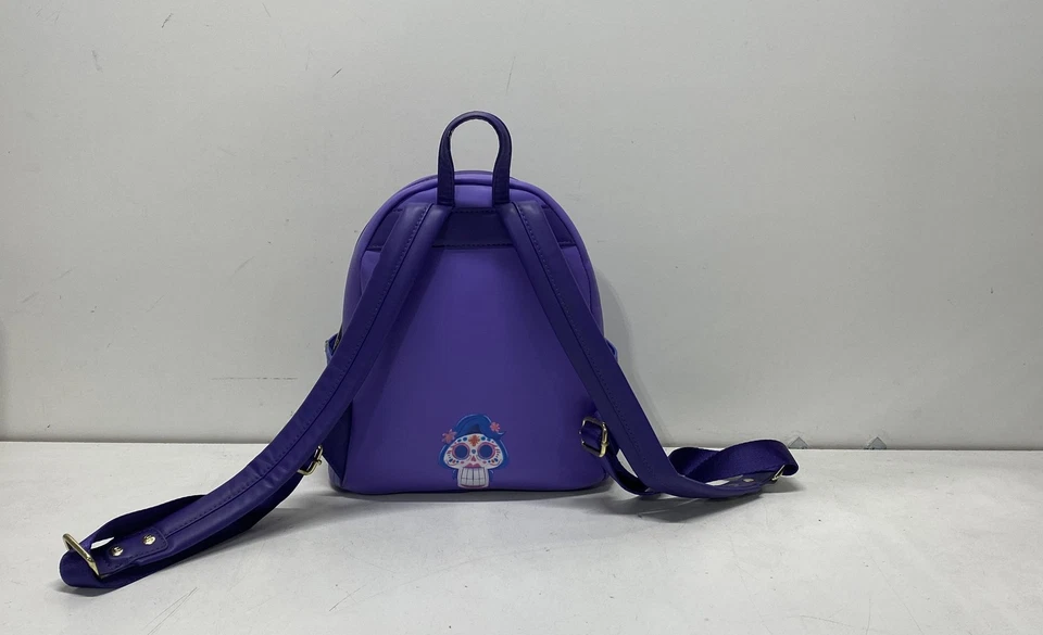 Bolso Mochila Loungefly Disney Coco Púrpura Gráfico Cuero Foto 2 de 4