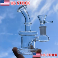 4.5 inch Mini Hookah Glass Bong Water Pipe Bubbler + Bowl Premium Quality US