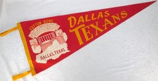 Vintage Rare 1960'S AFL Dallas Texans Cotton Bowl Football Pennant 29