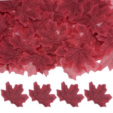 200 Pack Artificial Maple Leaves Fake Fall Autumn Thanksgiving Wedding Rose Red