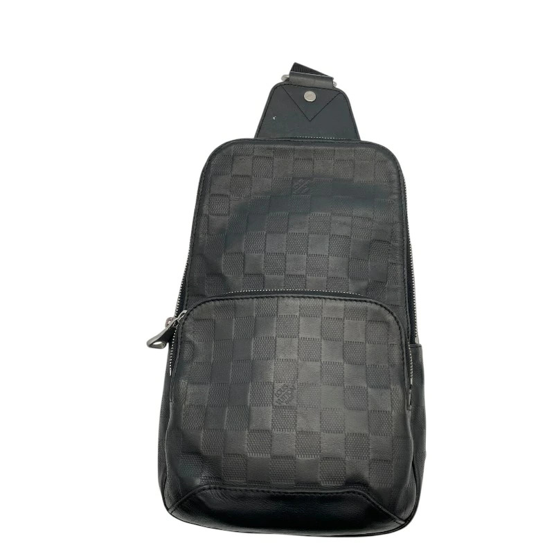 LOUIS VUITTON Avenue Sling Bag N41720 Black Damier Infini Men s Body Bag Used