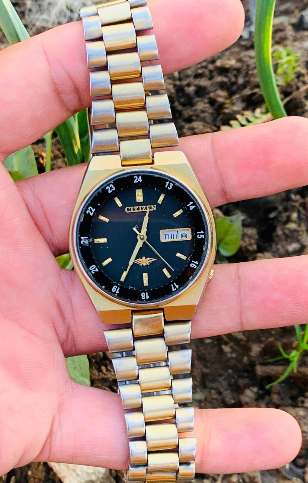 Stainless 21 Automatic vintage Day/Date Citizen jewels 4-R13795 steel Water - VintageWatches.PK Stainless 21 Automatic vintage Day/Date Citizen jewels 4-R13795 steel Water - vintagewatches.pk