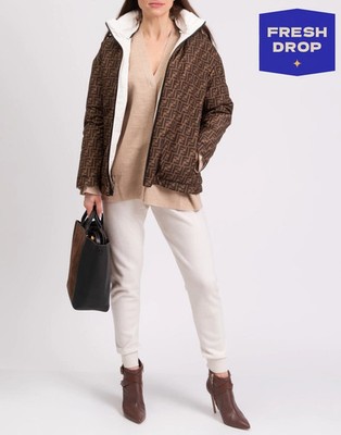 RRP  2700 FENDI ROMA Puff Jacket IT42 US6 UK10 M-L Made in Italy.