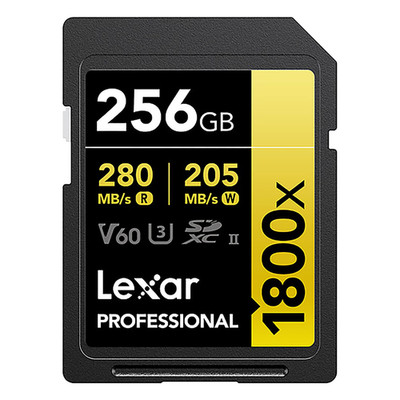 256GB SDXC Flash Memory Card UHS-II U3 Class 10 1800X High Speed 4K Camera