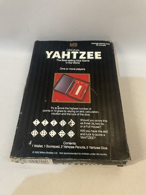 MB Spiele Yahtzee Deluxe Travel 1982 selten komplett Top Zustand