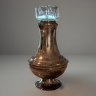 New ListingVintage Tulip vase, Silver-plate Mono-flower, glass insert, Art Nouveau Decor