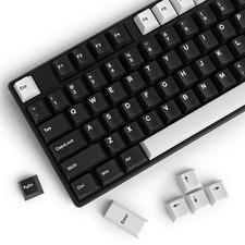 168 Keys PBT WOB Keycaps Black White Cherry Profile Double Shot Custom Set