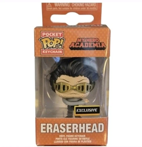 Funko × My Hero Academia ERASERHEAD Pocket POP Keychain, Multicolor.