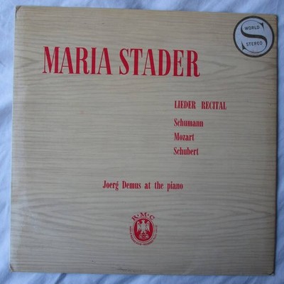 Maria Stader , Jörg Demus - Lieder Recital: Schumann, Mozart,