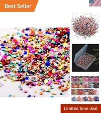 Chunky Glitter Crushed Glass, 100g Multicolor Chips, Perfect for DIY Projects