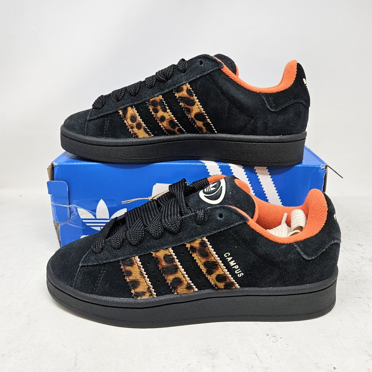 Women's Adidas Campus 00s Black Leopard Stripes Casual Shoes JH9767  Size