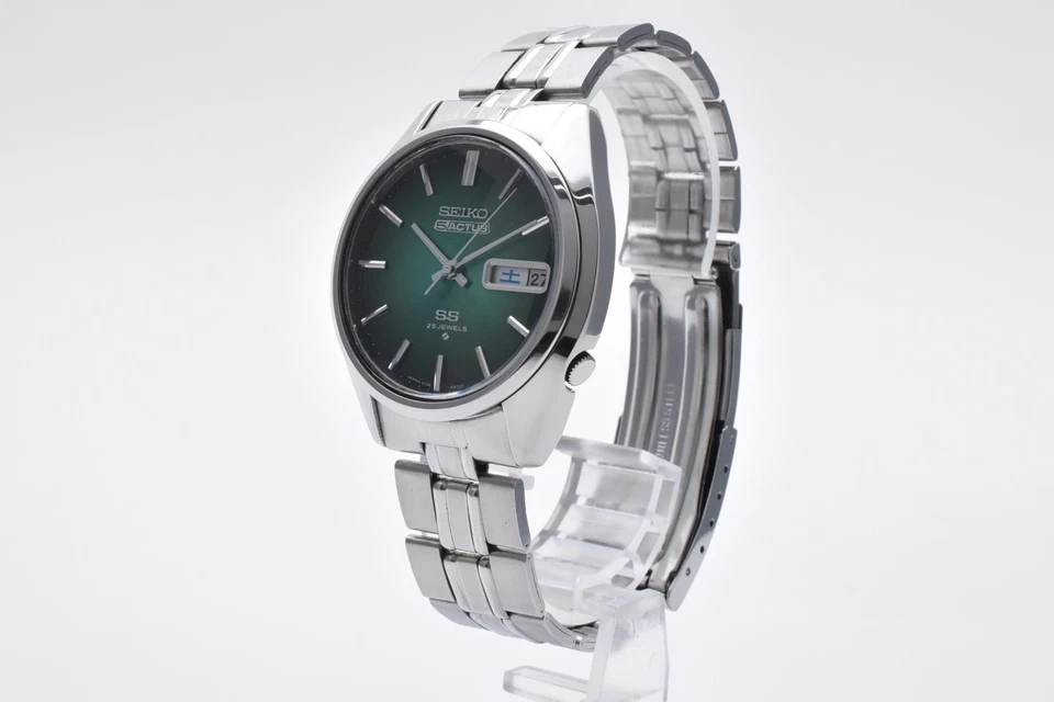 【ПОЧТИ КАК НОВЫЙ】 SEIKO 6106-8660 5 Actus 'KANJI' зеленый циферблат день дата мужчин Япония - Изображение 2 из 4
