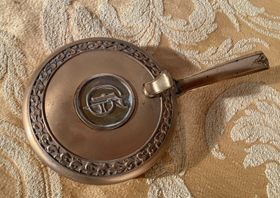 Vintage Brass Hyde Park Crumb Catcher Silent Butler Ash Tray Mid Century Prop G