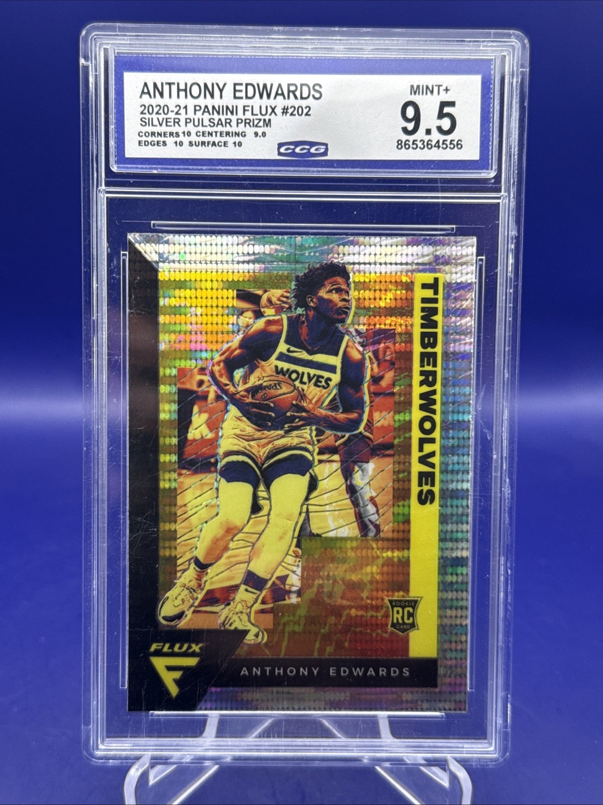 2020-21 Panini Flux - Rookies Anthony Edwards #202 Pulsar Prizm (RC)