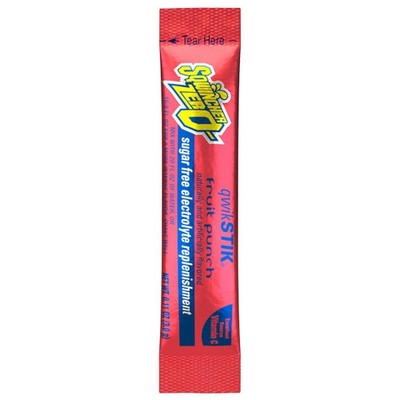 Sqwincher Qwik Stik Zero Single Serve, 0.11 oz Packs, 20 oz Yield, Fruit Punch,