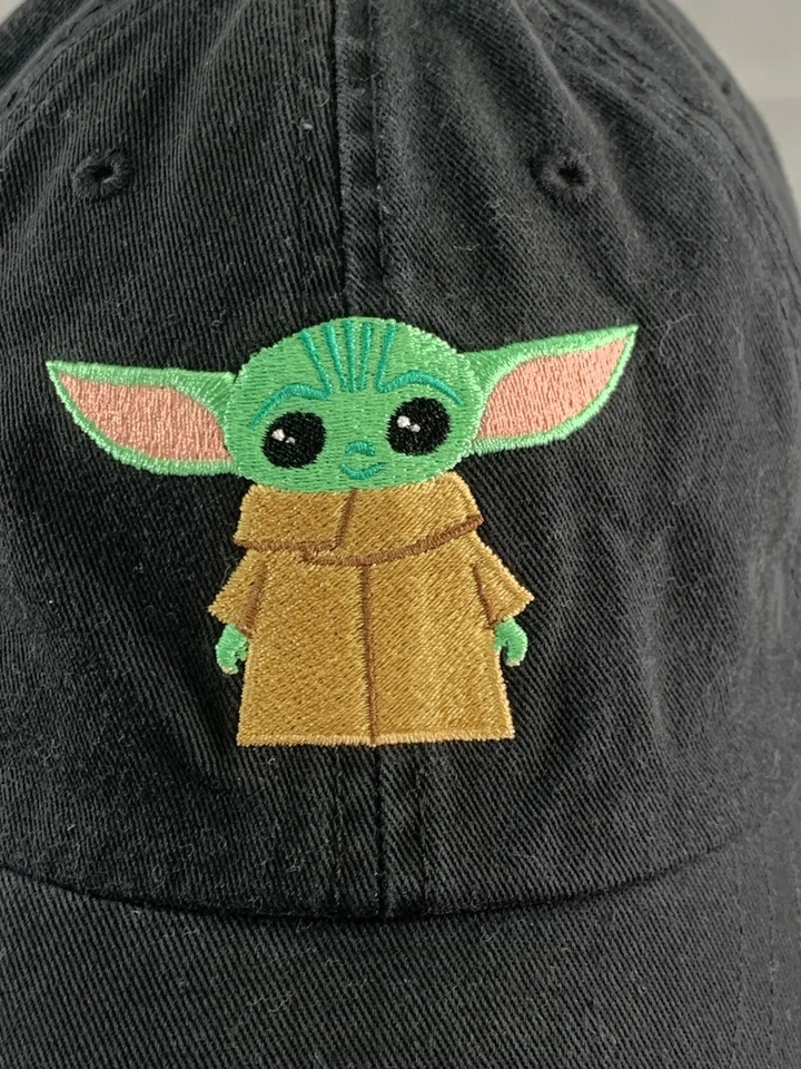 Шляпа Star Wars Baby Yoda Grogu кепка ремень сзади черная мандалорская вышитая молодежная - Изображение 2 из 4