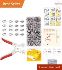 Metal Snap Buttons Set with Pliers DIY Crafts Clothes Hats Sewing 9.5mm 400 pcs
