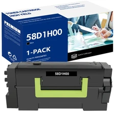 58D1H00 Black High Yield Toner w New Chip for Lexmark 58D1000 for MS725  3276