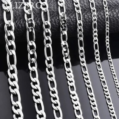 Wholesale 925 Sterling Silver Necklace 2-12mm Width 40-75cm Long Chain Lobster C