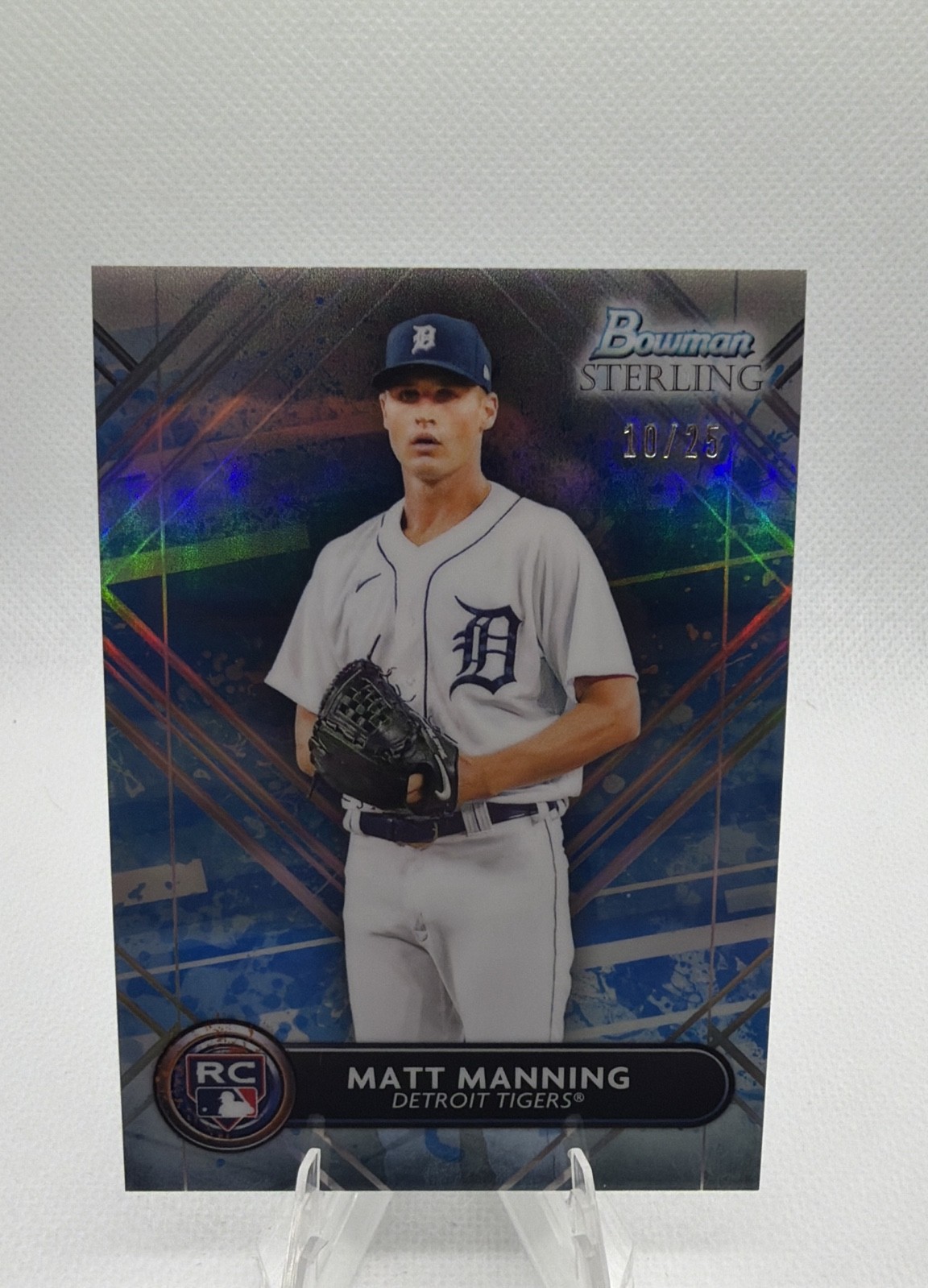 2022 Bowman Sterling - Rookies Matt Manning #BSR-22 Blue Refractor /25 (RC)