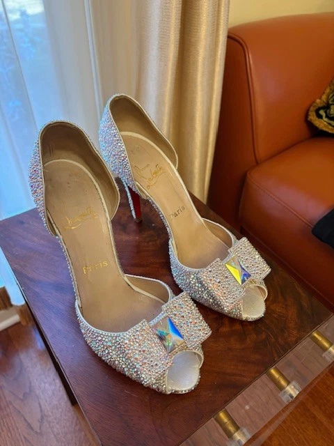 Christian Louboutin Silver Heels for Women for sale | eBay