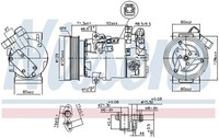 1X Nissens 890586 Kompressor Klimaanlage FüR Renault Nissan