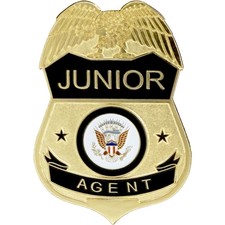 FEDERAL AGENT SHIELD BADGE BROOCH: Junior Agent