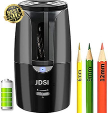 Heavy Duty Electric Pencil Sharpener 6-12mm Battery Powered for School Office