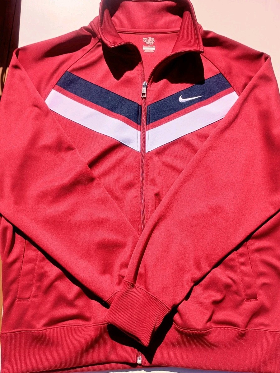 Nike Full Zip Men's Striker Track Y2K Jacket Size XL Red White Black Athletic