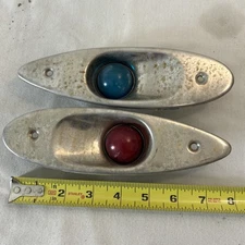 Stainless Steel Tear Drop Running Marine Navigation Lights Port Starboard