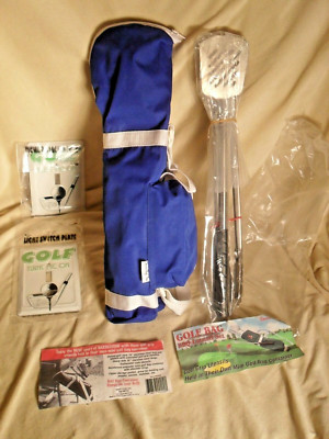 Golf Bag BBQ Utensil Set +2 Golf Turns Me On Light Switches-NEW Salesman Samples