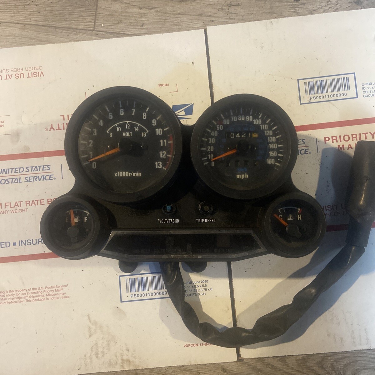 1990 KAWASAKI NINJA ZX10 SPEEDO TACH GAUGES DISPLAY CLUSTER