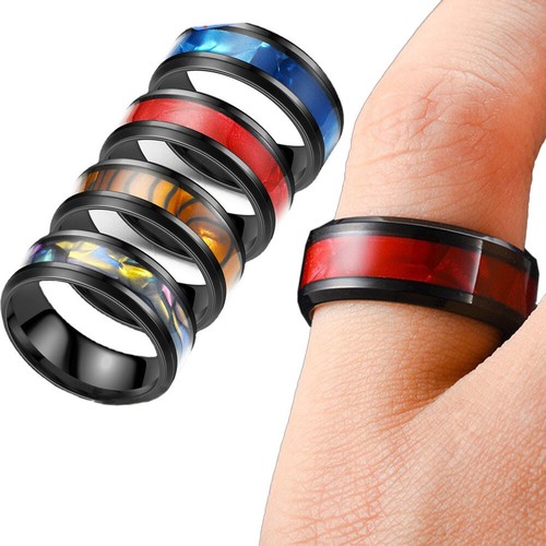 Ringe Herren Titan Stahlband Silber Damen Fashion Dragon Punk Damen+ K - Bild 2 von 18