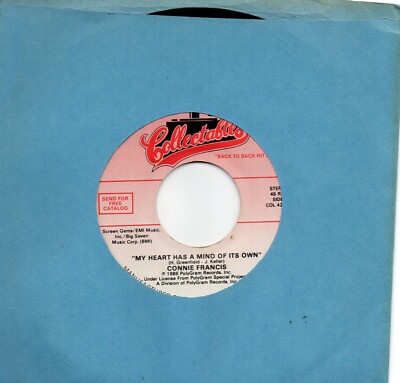 CONNIE FRANCIS - MY HEART HAS A MIND OF IT'S OWN / FRANKIE
