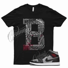 Black BLESSED T Shirt for Air J1 1 Mid Particle Grey White Gym Red Smoke OG