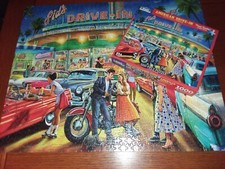White Mountain AMERICAN DRIVE-IN 1000 piece jigsaw puzzle PRE-OWNED, complete